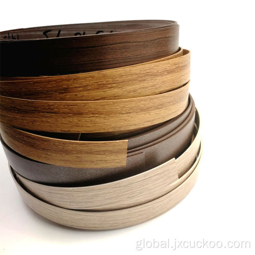 Wood Grain Pvc Edge Banding Brown colour PVC Edge Banding Tape for furniture Factory